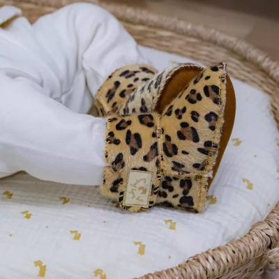 Chaussons bébé Louison léopard