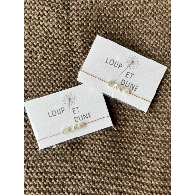 Bracelet MAMA sur cordon - perles de nacre
