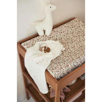 Housse matelas à langer Jersey 50x70cm Retro Flowers