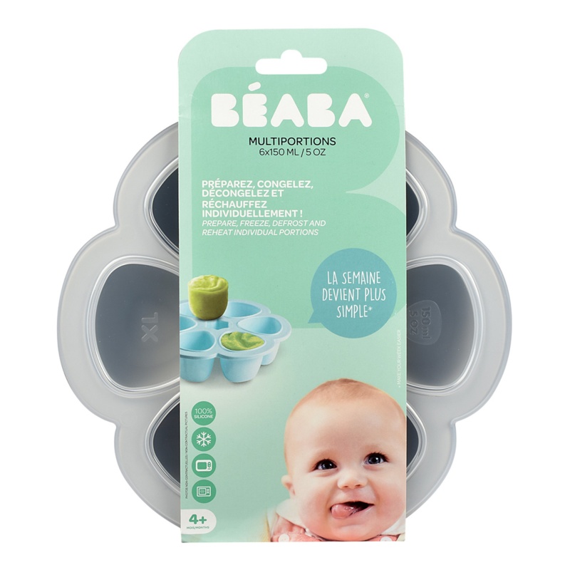 BEABA, Multiportions silicone 6 x 90 ml light mist